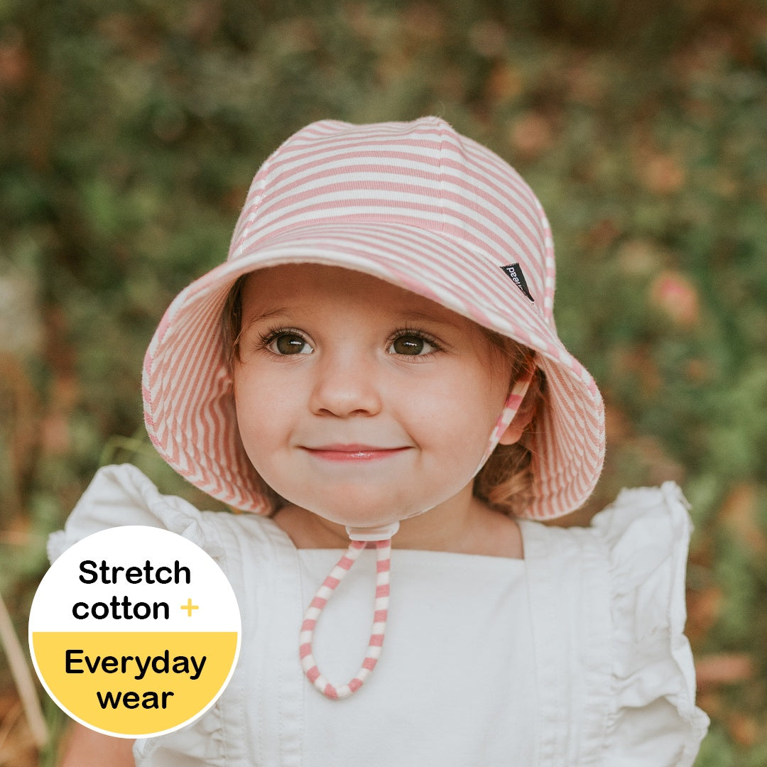 Toddler Bucket Hat |  Pink Stripe