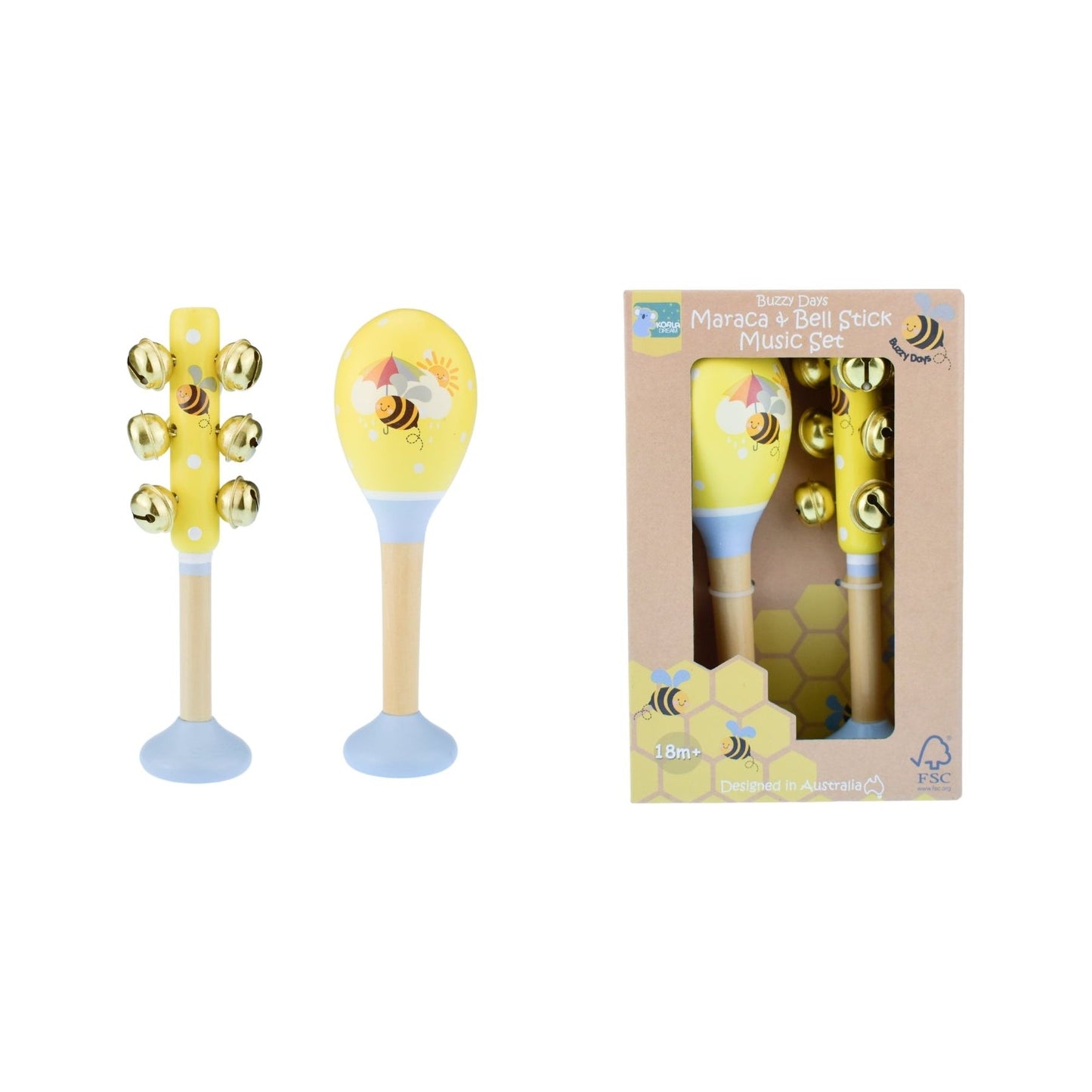 Buzzy Bees Maraca & Bellstick Set