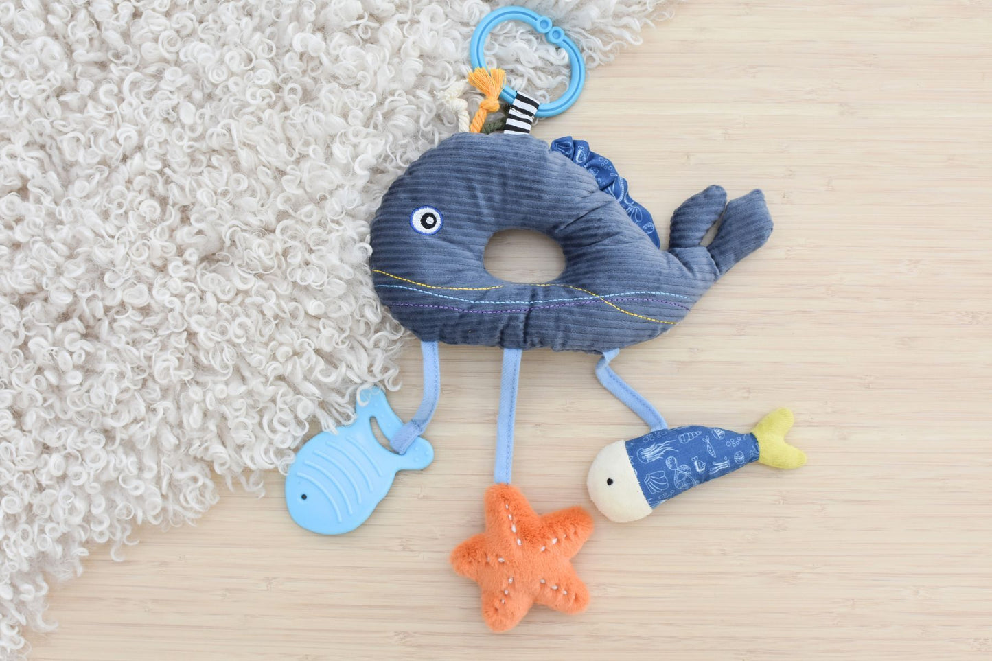 Snuggle Buddy Splashy Whale Dangler