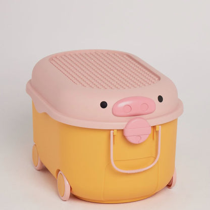 Ride a Long Storage | Yellow & Pink Pig