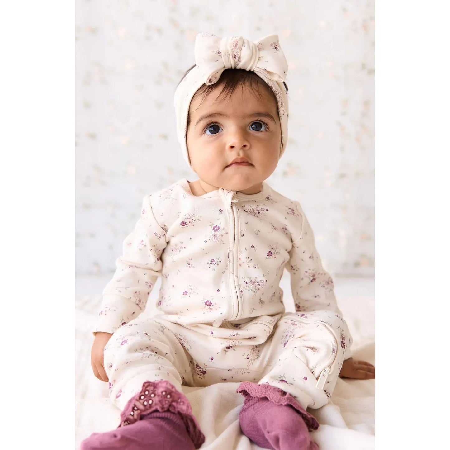 Organic Cotton Frankie Onepiece | Sweet William Floral Natural