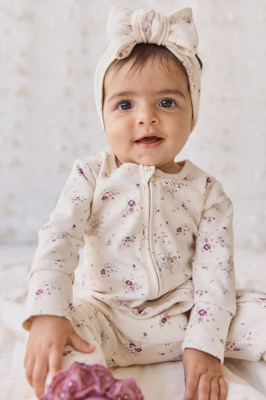 Organic Cotton Frankie Onepiece | Sweet William Floral Natural