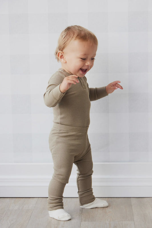 Organic Cotton Modal Elastane Legging | Oak