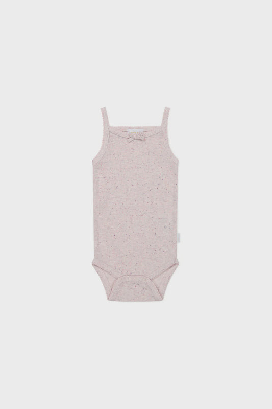 Organic Cotton Fine Rib Singlet Bodysuit | Tulip Fleck