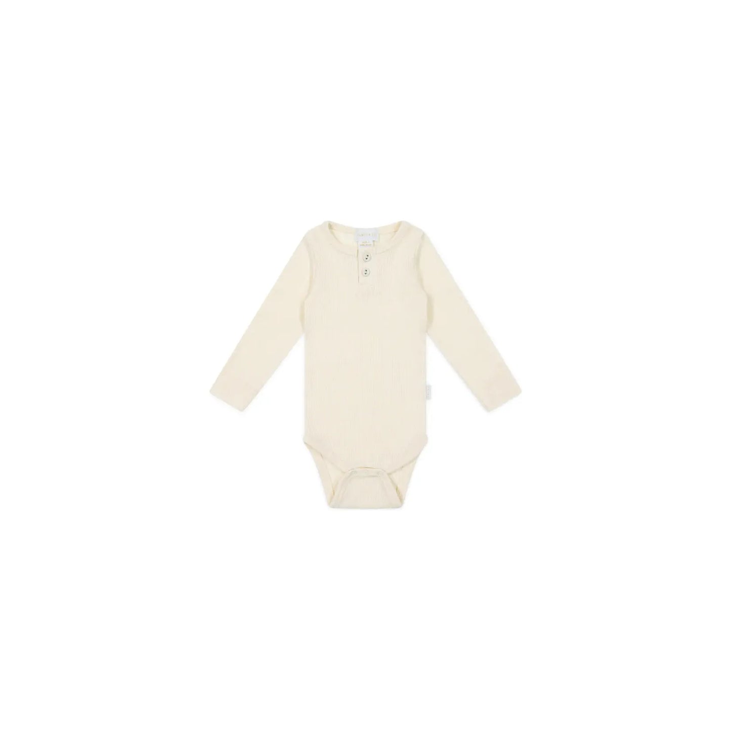 Organic Cotton Fine Rib Long Sleeve Bodysuit | Lily Fleck