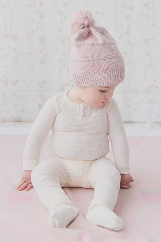 Organic Cotton Fine Rib Long Sleeve Bodysuit | Lily Fleck