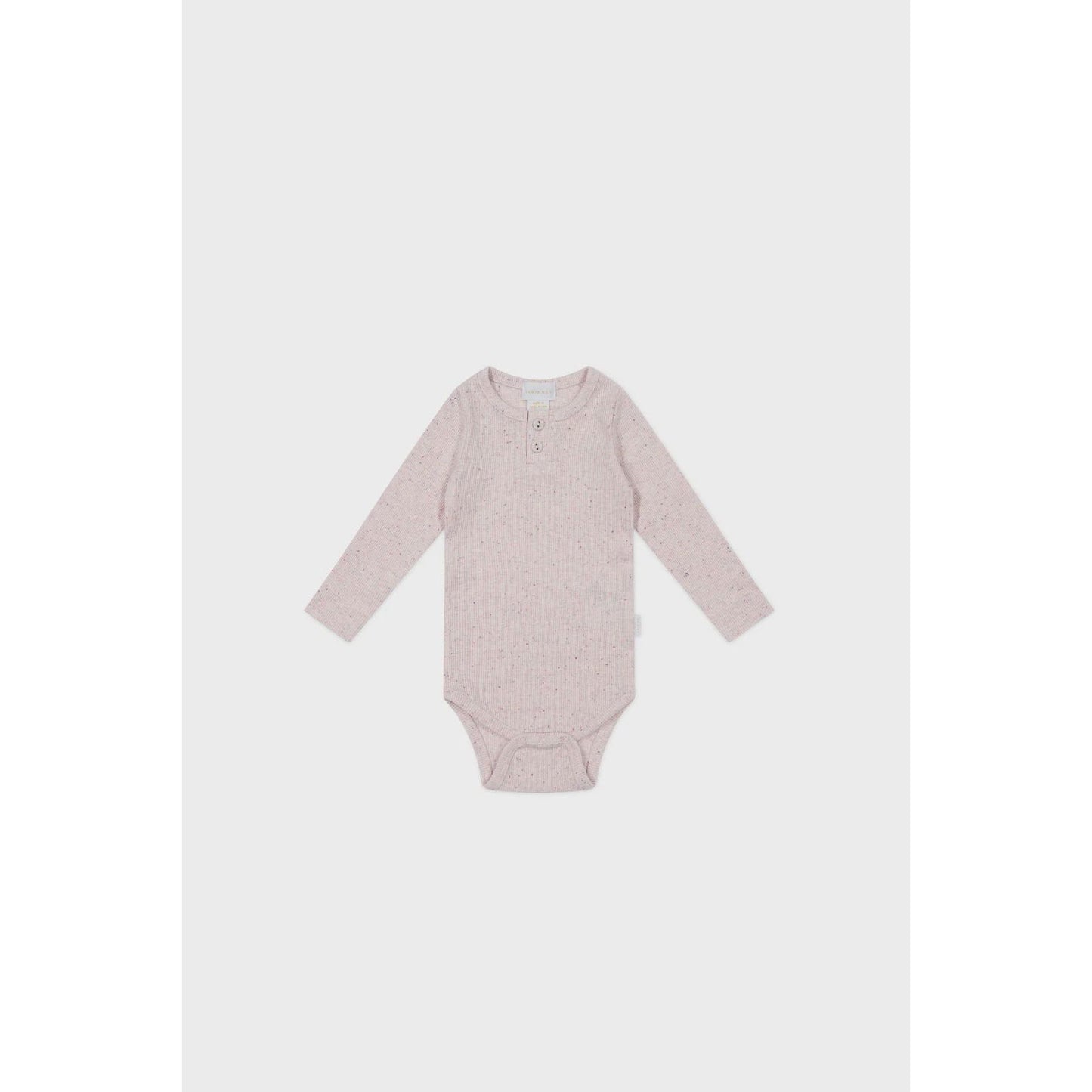 Organic Cotton Fine Rib Long Sleeve Bodysuit | Tulip Fleck