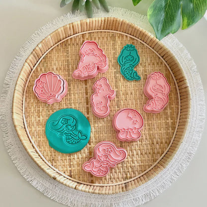 Playdough Cutters & Stamp Sets | Mermaid