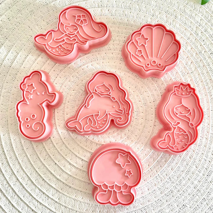 Playdough Cutters & Stamp Sets | Mermaid