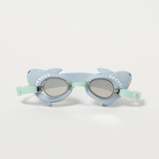 Salty the Shark Mini Swim Goggles Aqua