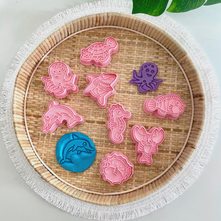 Playdough Cutters & Stamp Sets | Sea Life