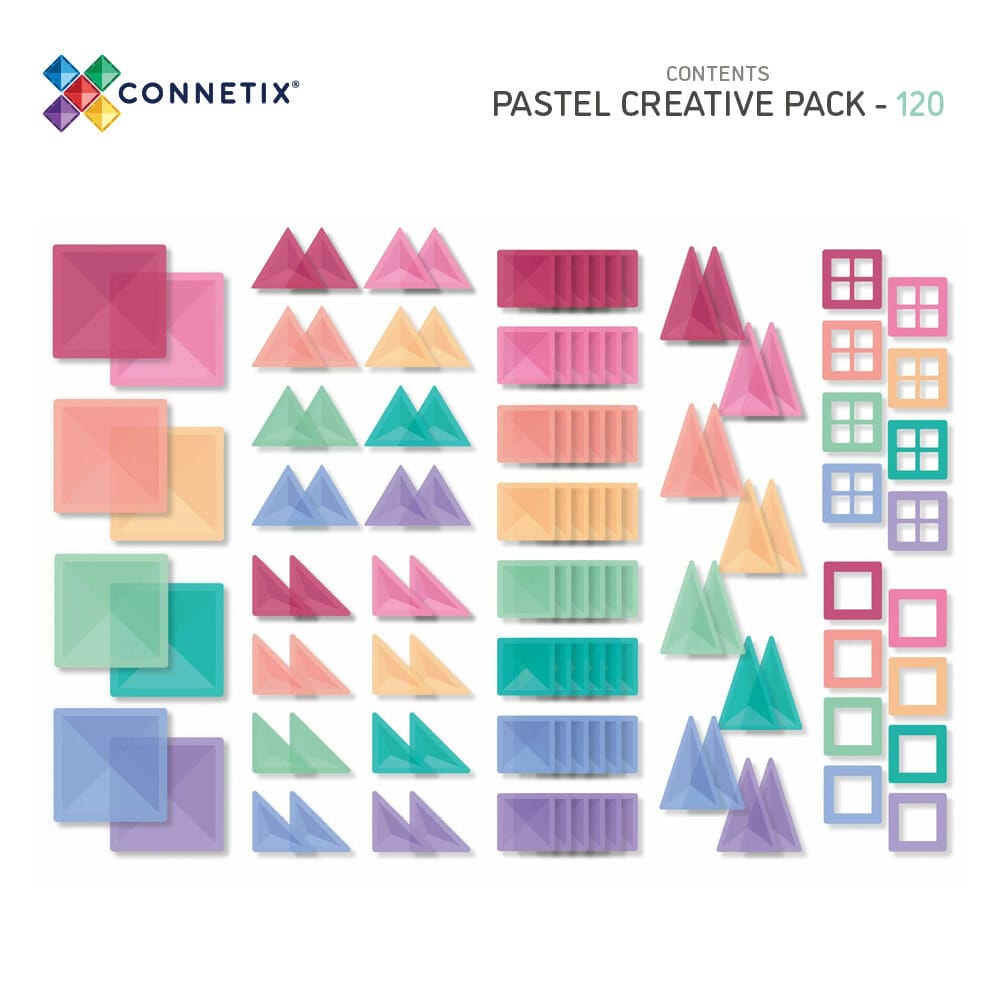 Connetix Tiles | Pastel | 120pc Creative Pack