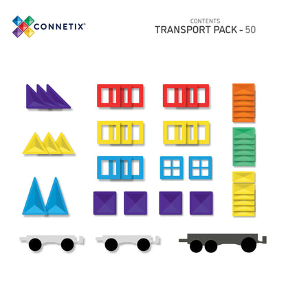 Connetix Tiles | Rainbow | 50pc Transport Pack