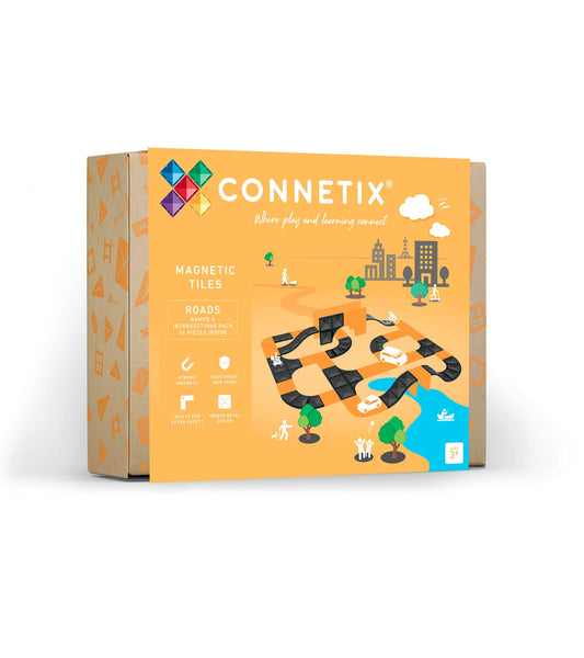 Connetix Tiles | Road Range | Ramps & Intersections Pack 16pc