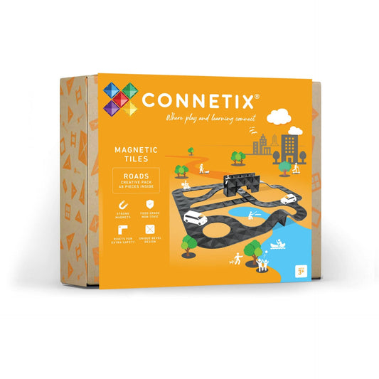 Connetix Tiles | Road Range | Creative Roads Pack 48pc