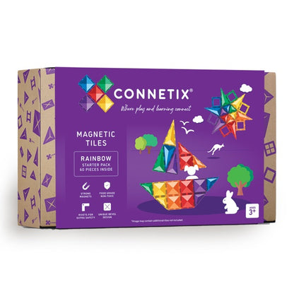 Connetix Tiles | Rainbow | 60pc Starter Pack