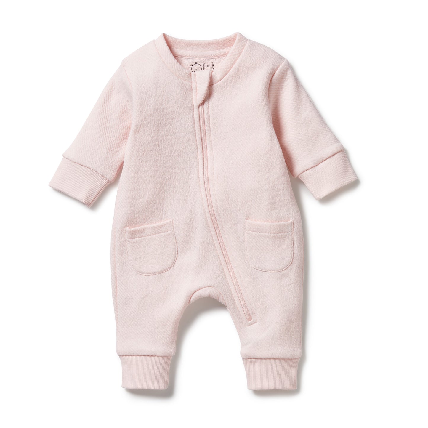 Pink Organic Quilted Growsuit